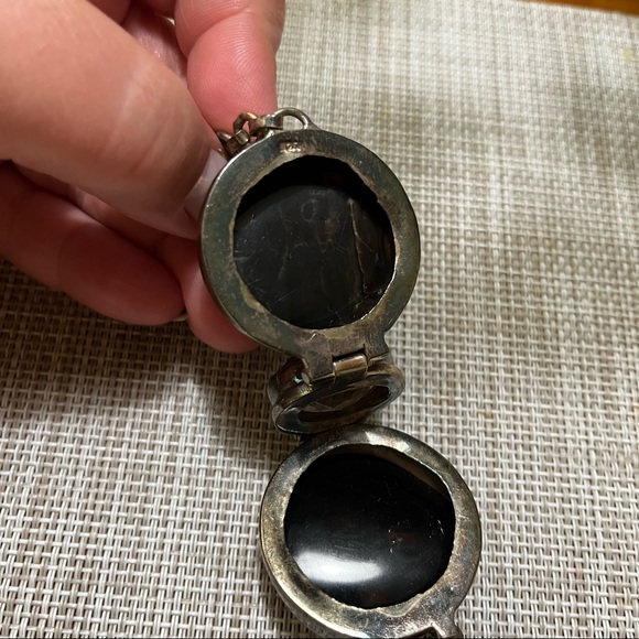 One of a Kind Vintage Sterling Silver Rough Pearl Quartz Bracelet - Picture 5 of 8